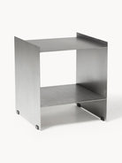 Aiden Metal Komodin, Modern Minimalist Fırçalanmış Çelik