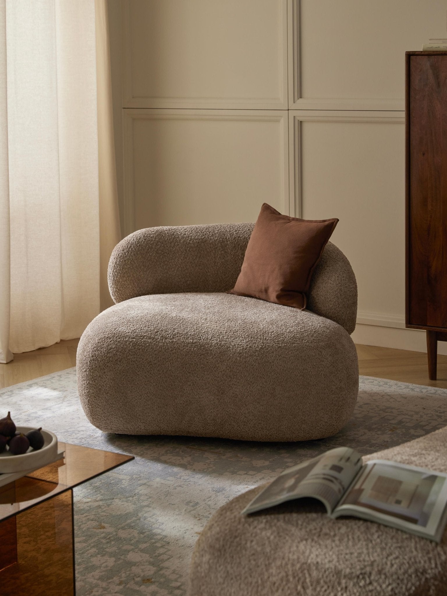 Alba Teddy Bouclé Lounge Koltuk