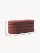 Alto Bouclé Döşemeli Bank - Lüks Makaron Tasarım