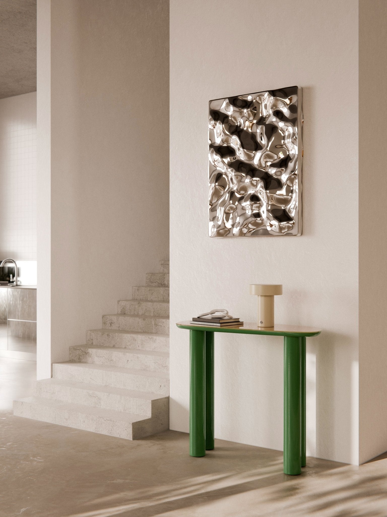Beni Cam Üstlü Modern Konsol Masası