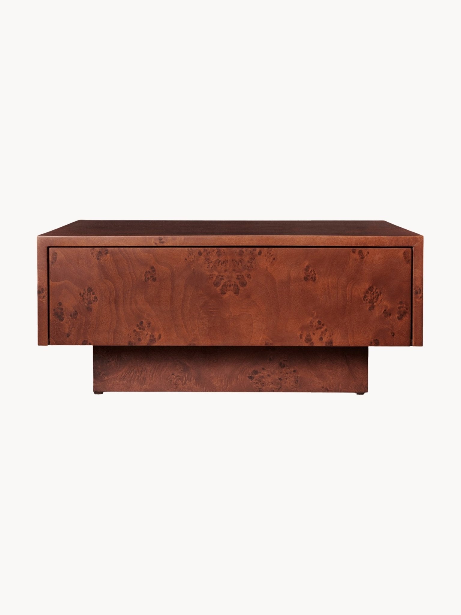 Burl Ahşap Kare Depolamalı Orta Sehpa 70 Cm