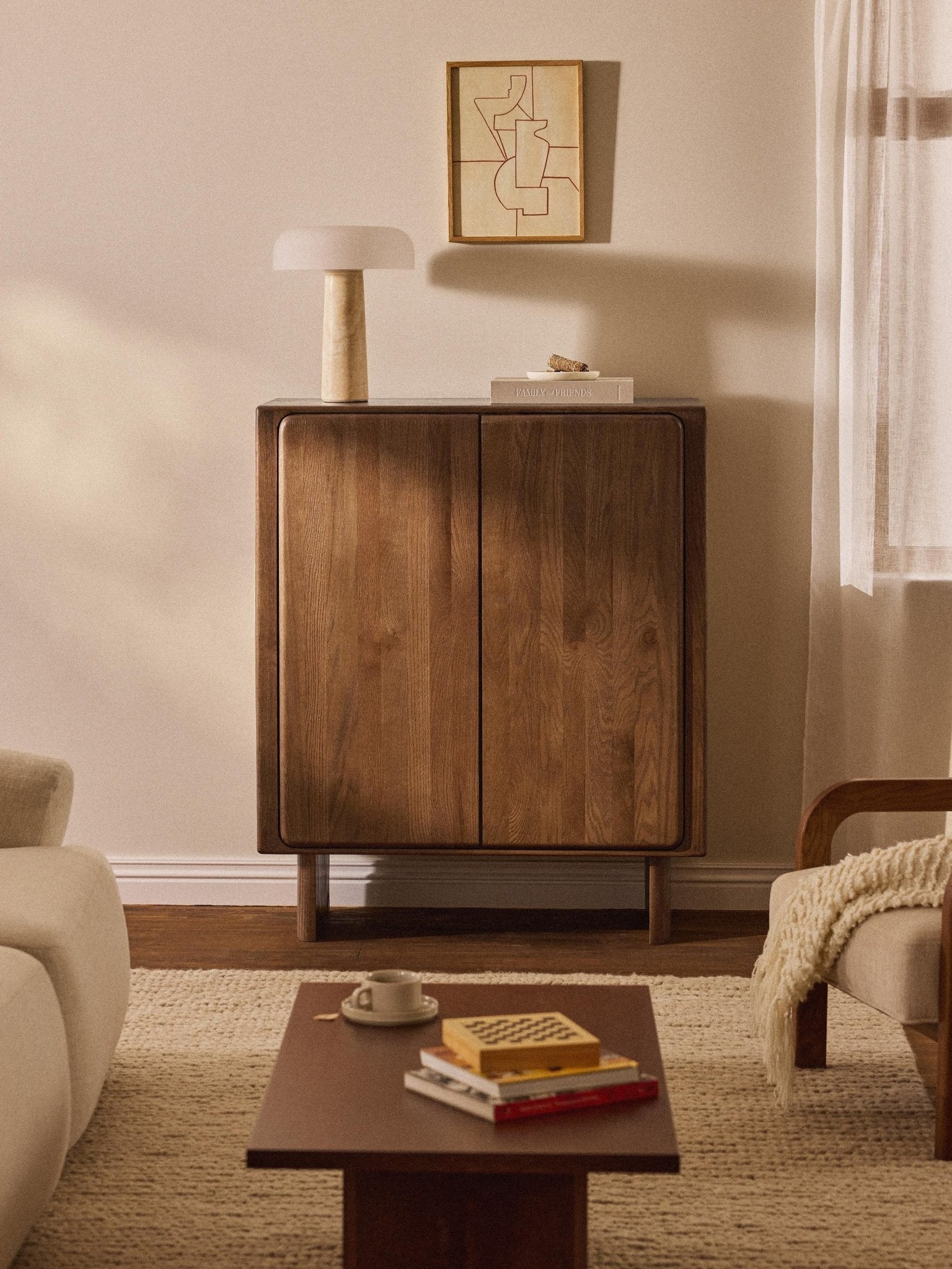 Chandler Masif Meşe Dressoir 100 Cm