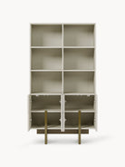 Dado Büyük Ahşap Highboard, Modern Geometrik Tasarım Ve Orijinal Ayaklar