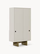 Dado Büyük Ahşap Highboard, Modern Geometrik Tasarım Ve Orijinal Ayaklar