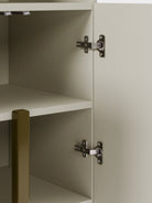Dado Büyük Ahşap Highboard, Modern Geometrik Tasarım Ve Orijinal Ayaklar