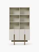 Dado Büyük Ahşap Highboard, Modern Geometrik Tasarım Ve Orijinal Ayaklar