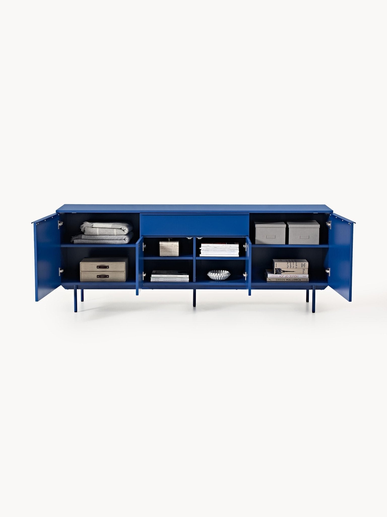 Elona Modern Dressoir Mat Kraliyet Mavisi