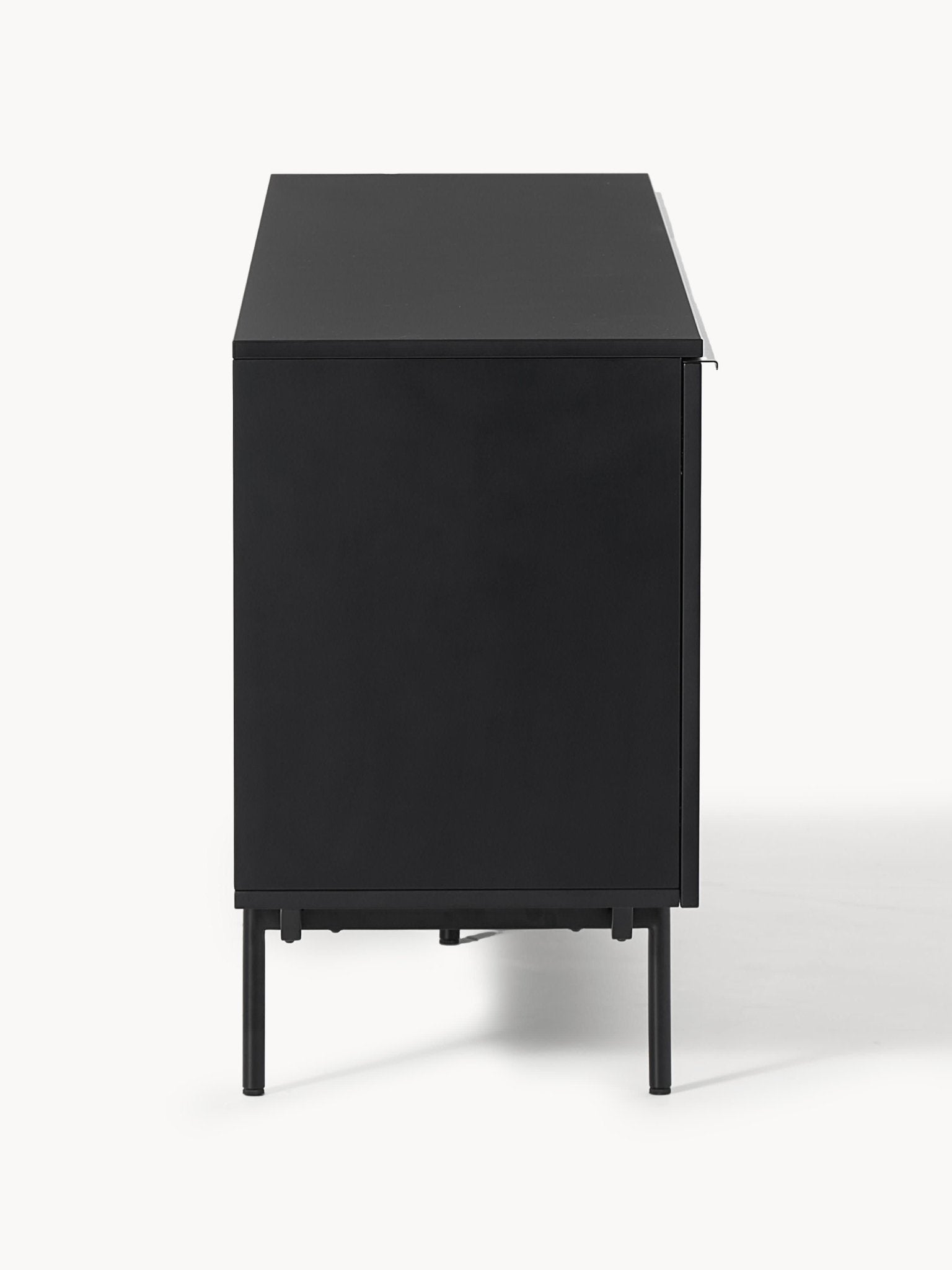 Elona Modern Minimalist Dresuar, Mat Siyah, 200 Cm