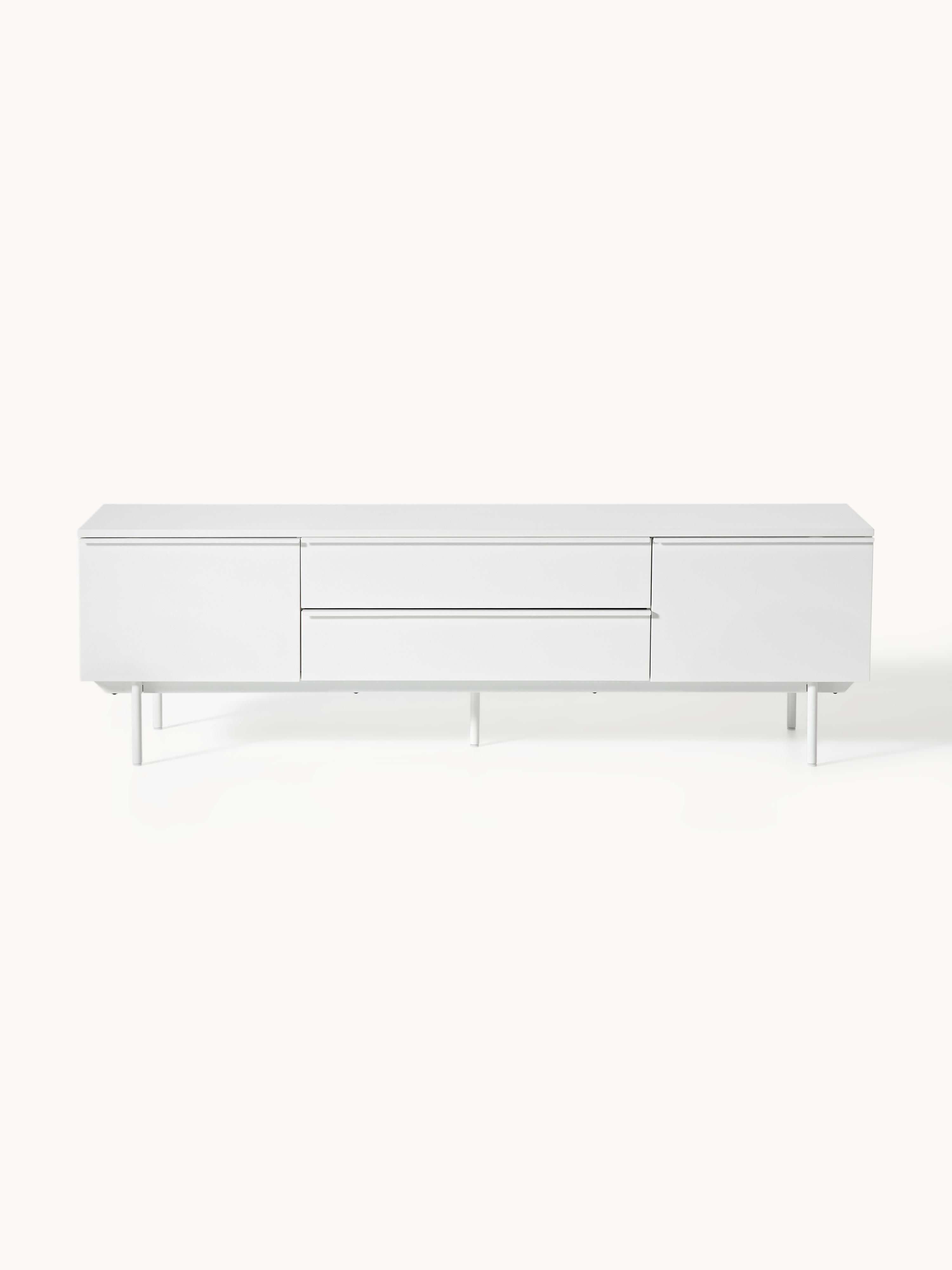 Elona Tv Sehpası 180 Cm Modern Mat Beyaz Tasarım