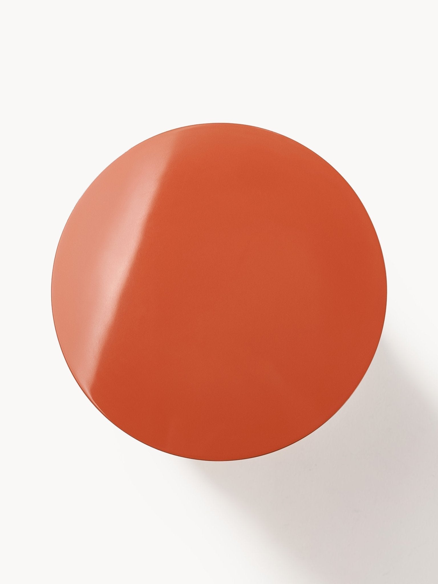 Illy Modern Tasarım Yuvarlak Yan Sehpa Parlak Turuncu 35X50 Cm