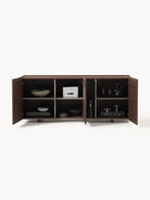Larsen 160 Cm Meşe Kaplama Ahşap Dressoir