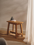 Lawas Geri Dönüştürülmüş Teak Ahşap Tabure 50Cm