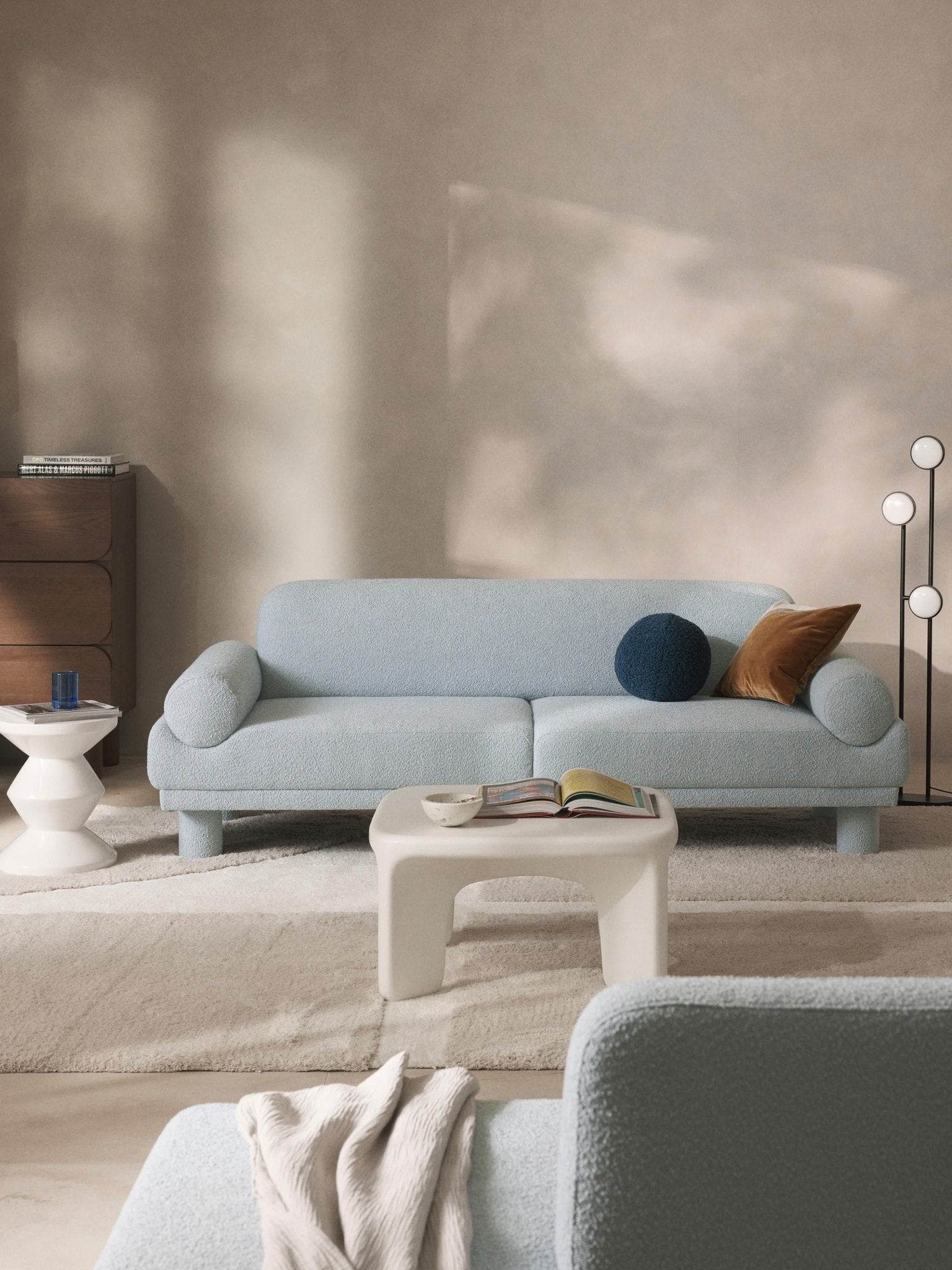 Lilo 3-Kişilik Bouclé Koltuk Modern Tasarım Lüks Kanepe