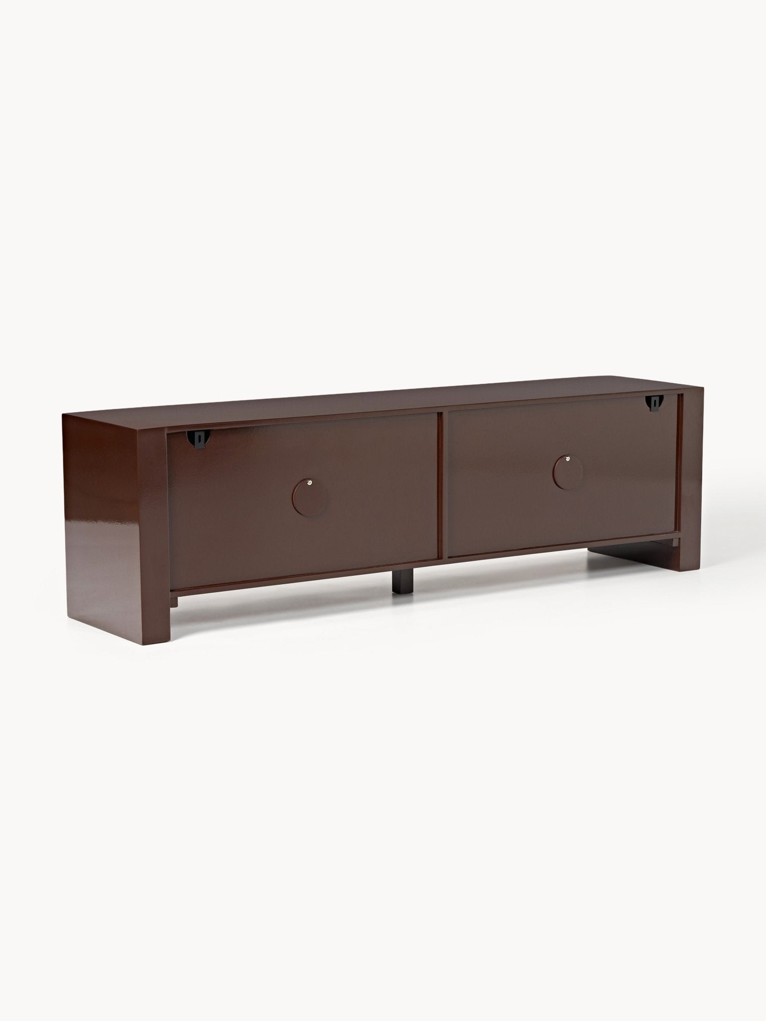 Liv Minimalist Tv Ünitesi - Şık Parlak Koyu Kahverengi 170 Cm Ile Modern Yaşam Alanları