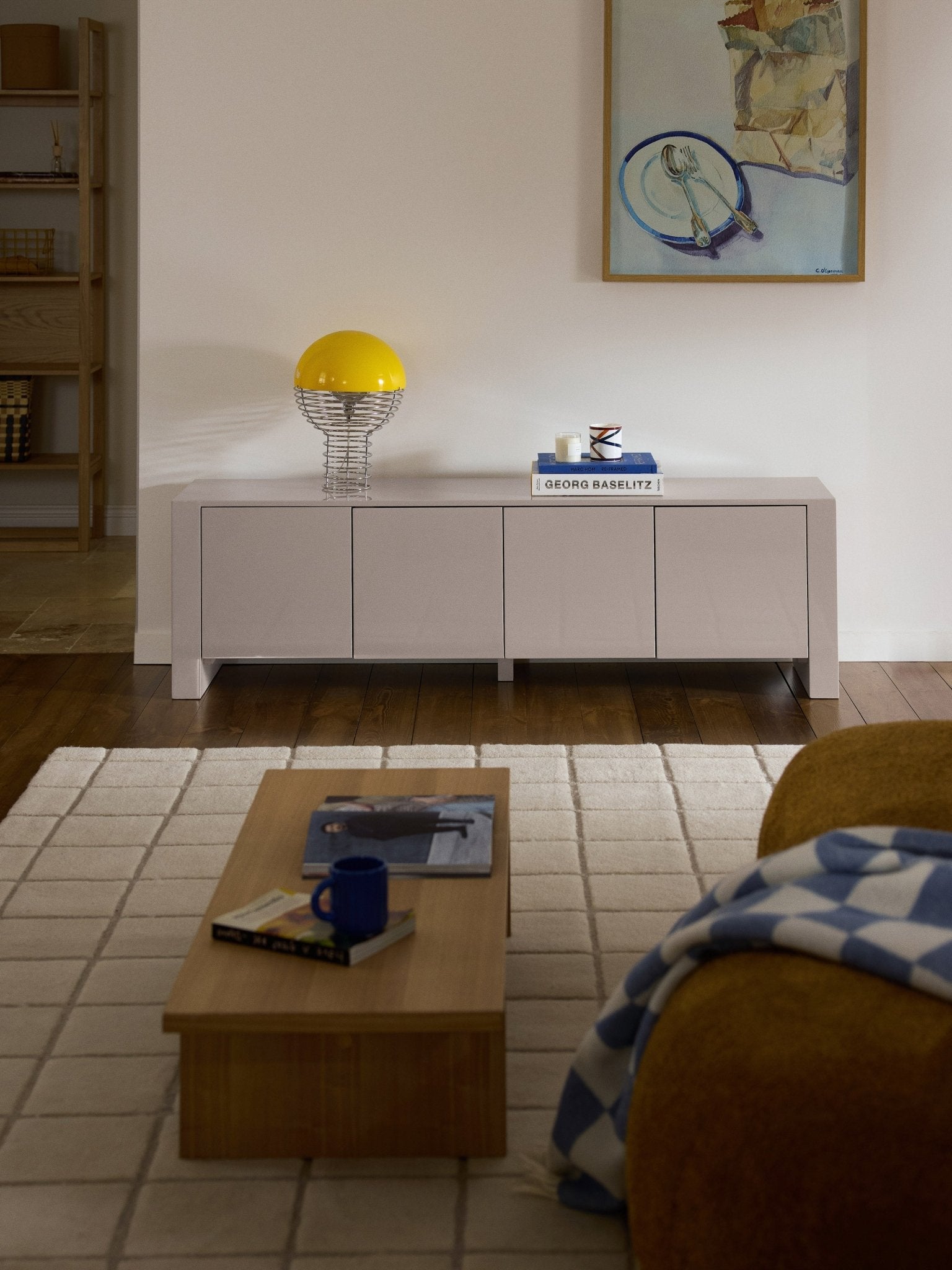 Liv Minimalist Tv Ünitesi, Yüksek Parlak Kaplama, Lüks Tasarım