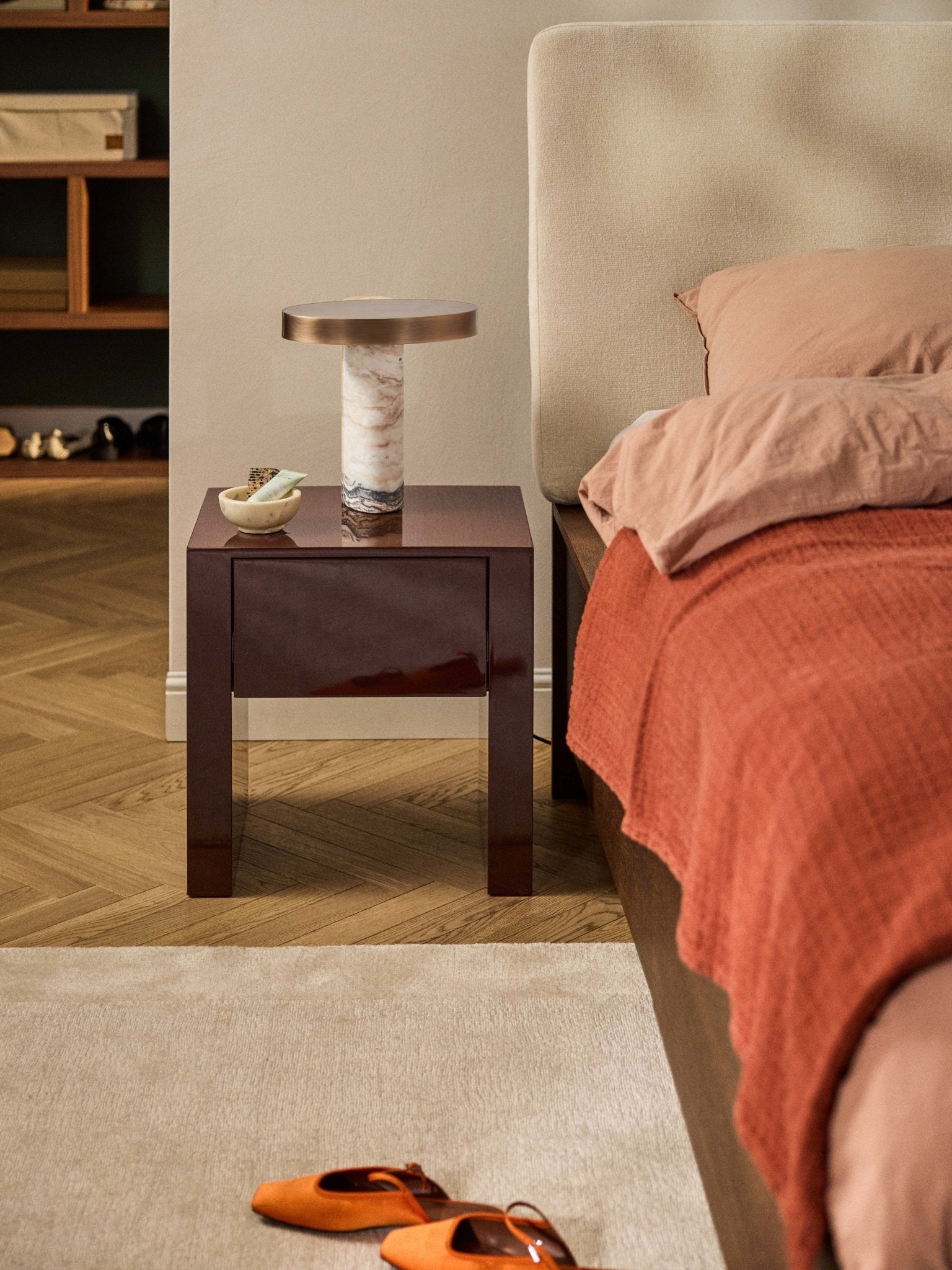 Liv Modern Lake Mdf Komodin Koyu Kahverengi