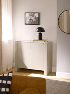 Liv Modern Minimalist Dressoir, Parlak Bej 90 Cm