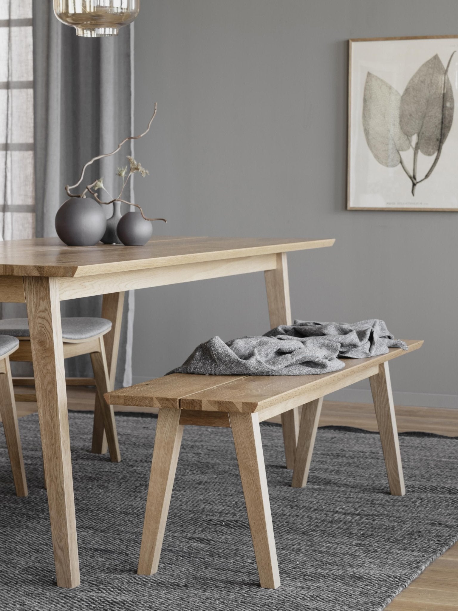 Melfort Masif Meşe Kaplama Oturma Bankı 144 Cm