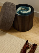 Nala Modern Saklama Alanlı Yuvarlak Puf 50 Cm