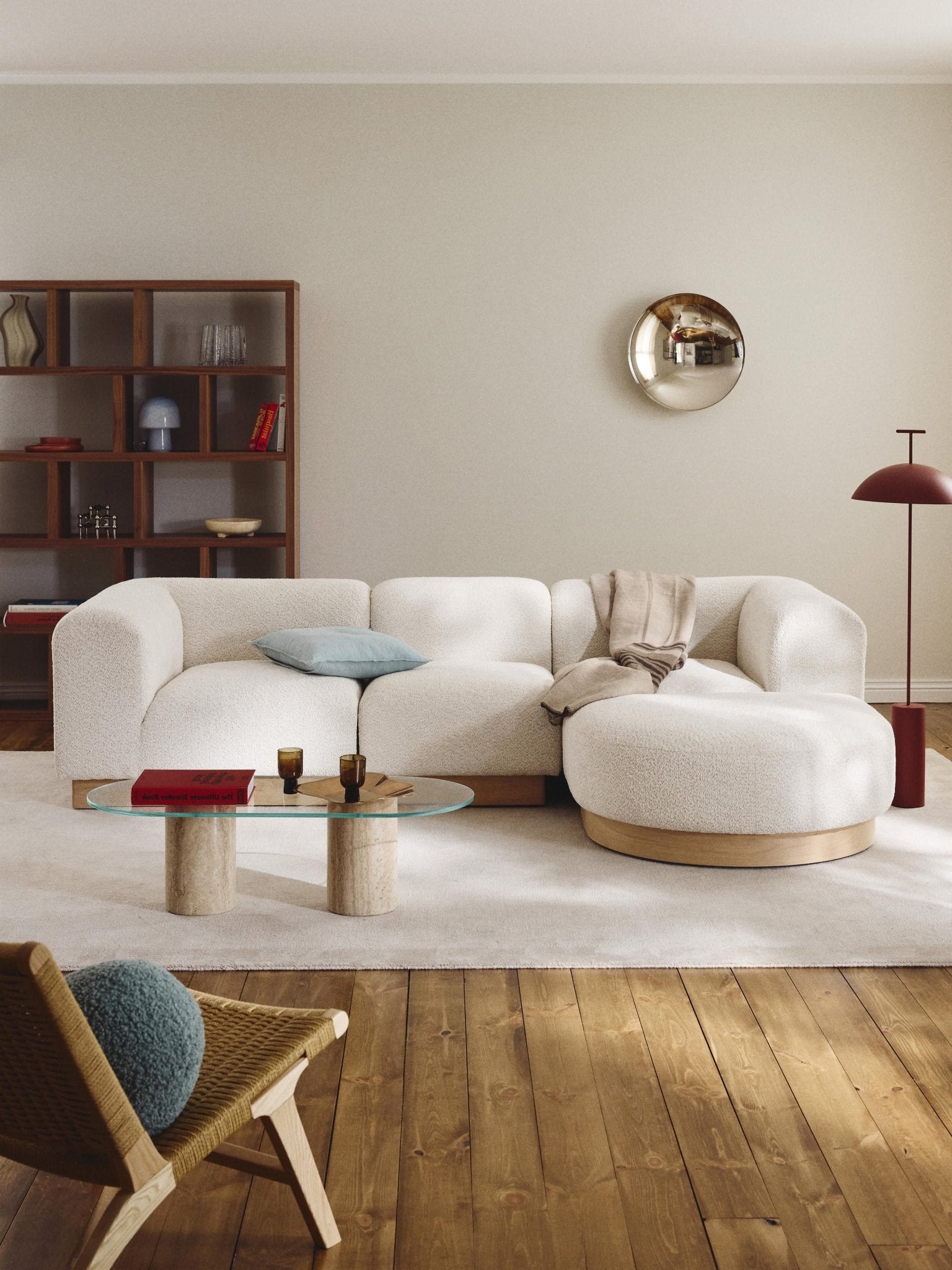 Natalie 3 Kişilik Modüler Teddy Bukle Koltuk Ve Puf Takımı