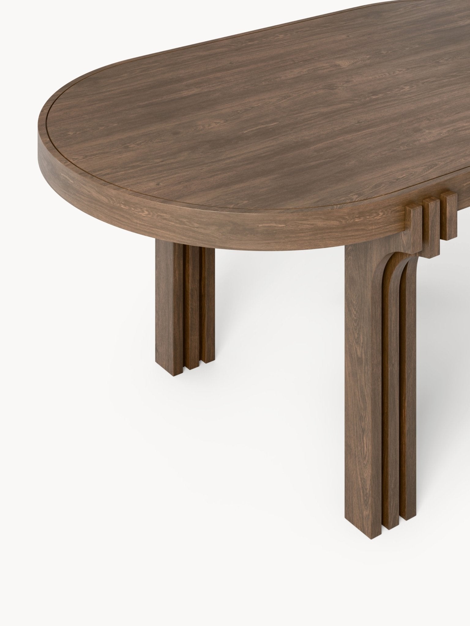 Nolan Oval Meşe Yemek Masası 180 Cm