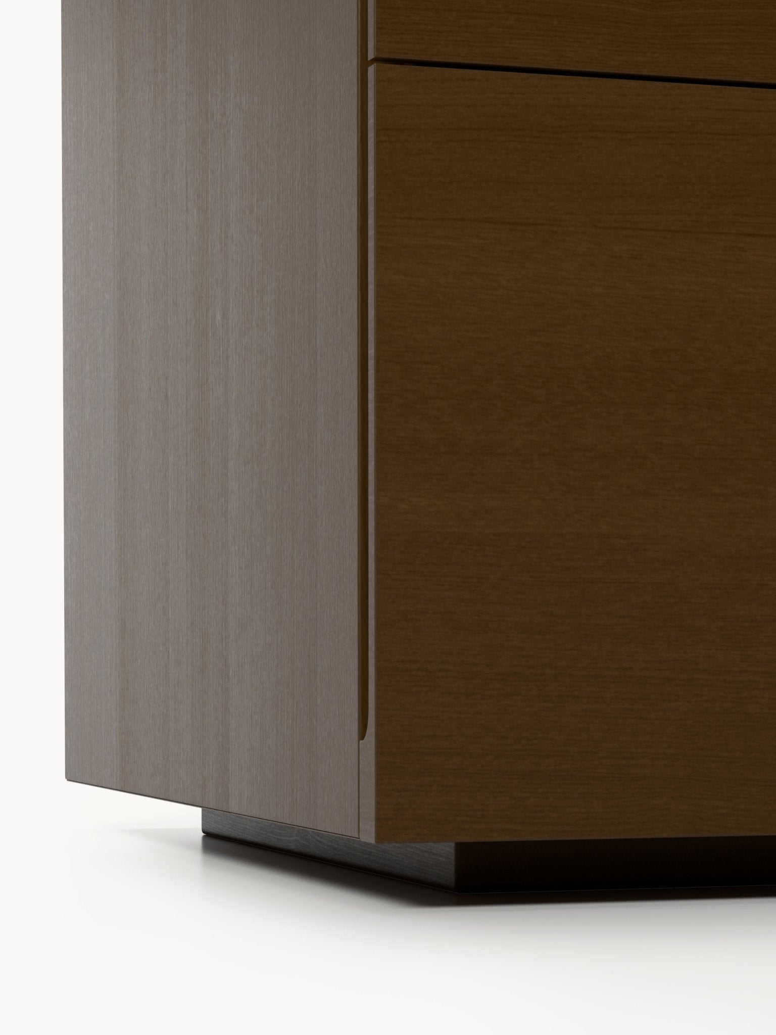 Pino Ahşap Büfe 225 Cm Modern Tasarım Koyu Ve Açık Ahşap