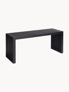 Rib Minimalist Tasarım Siyah Lake Maun Ağacı Bank 104 Cm