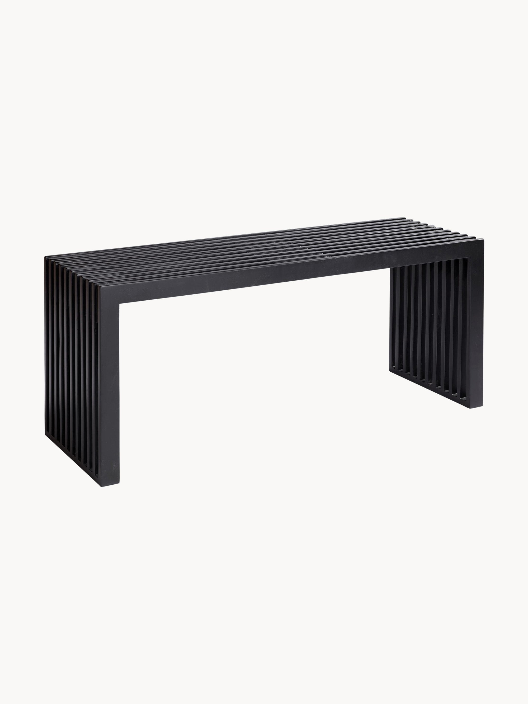 Rib Minimalist Tasarım Siyah Lake Maun Ağacı Bank 104 Cm