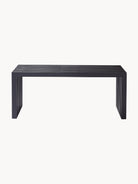Rib Minimalist Tasarım Siyah Lake Maun Ağacı Bank 104 Cm