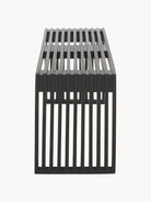 Rib Minimalist Tasarım Siyah Lake Maun Ağacı Bank 104 Cm