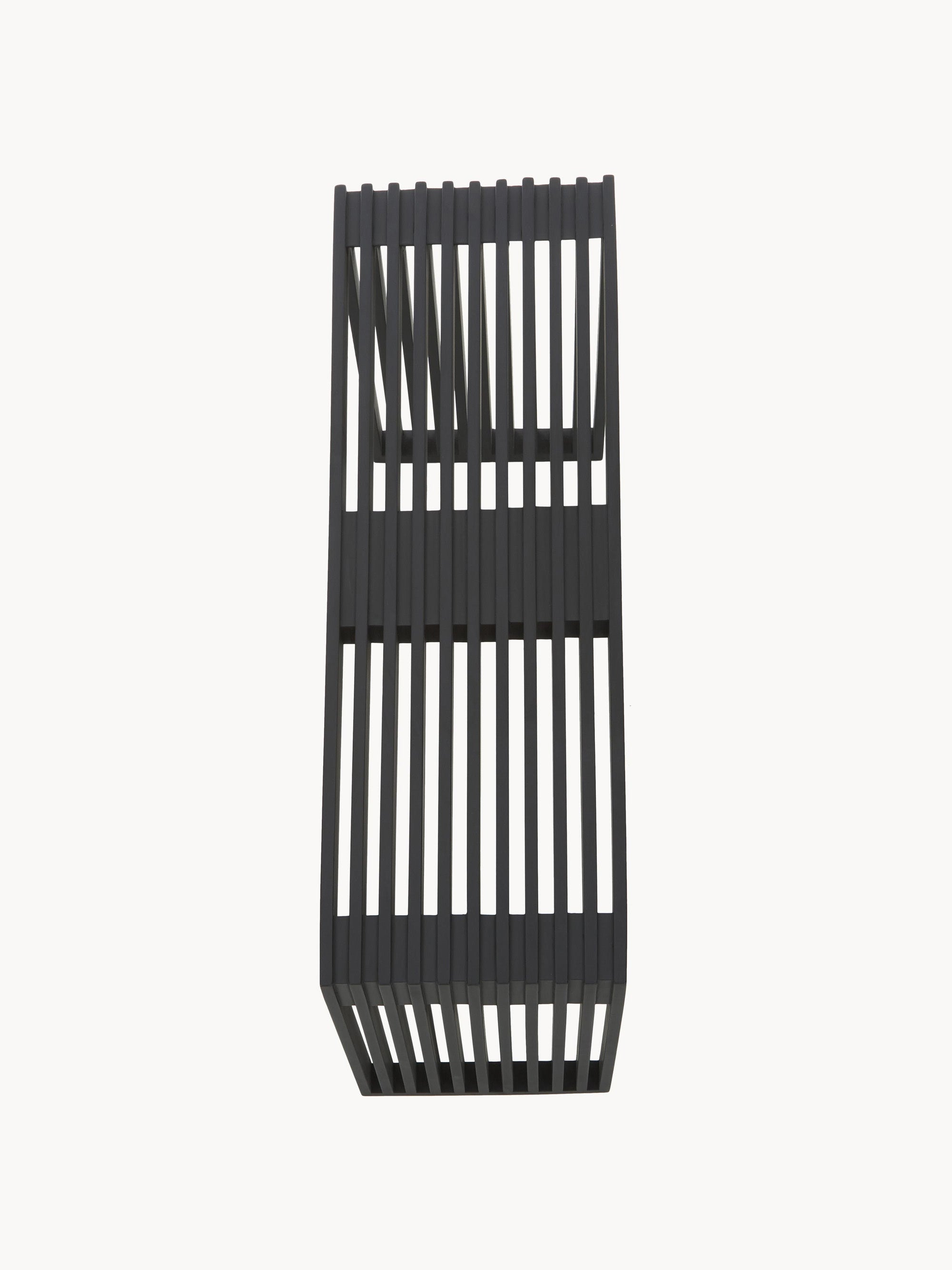 Rib Minimalist Tasarım Siyah Lake Maun Ağacı Bank 104 Cm