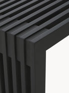Rib Minimalist Tasarım Siyah Lake Maun Ağacı Bank 104 Cm