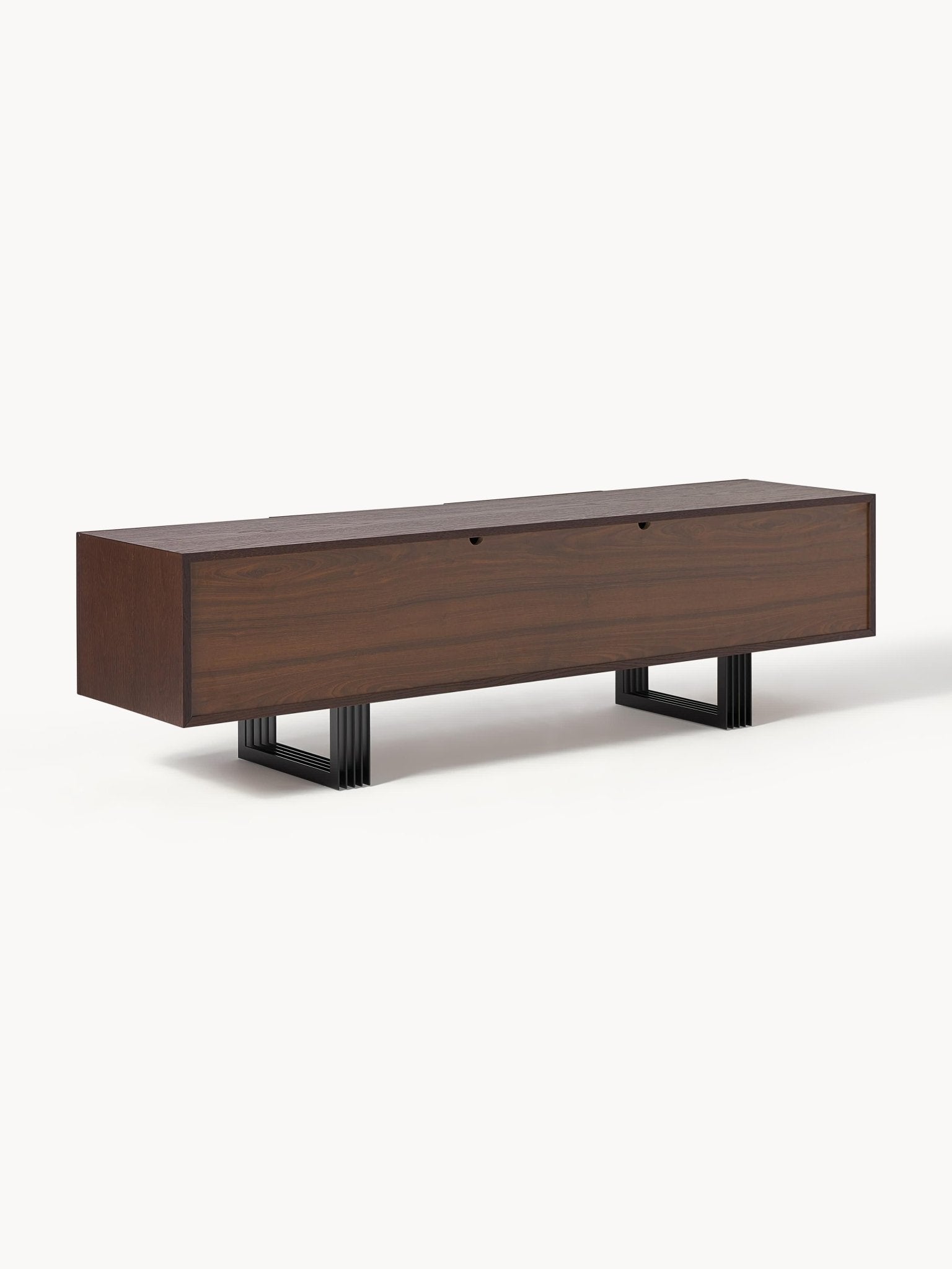 Ross Ahşap Tv Ünitesi - Modern Ve Şık Tasarımlı 180 Cm Koyu Kahverengi