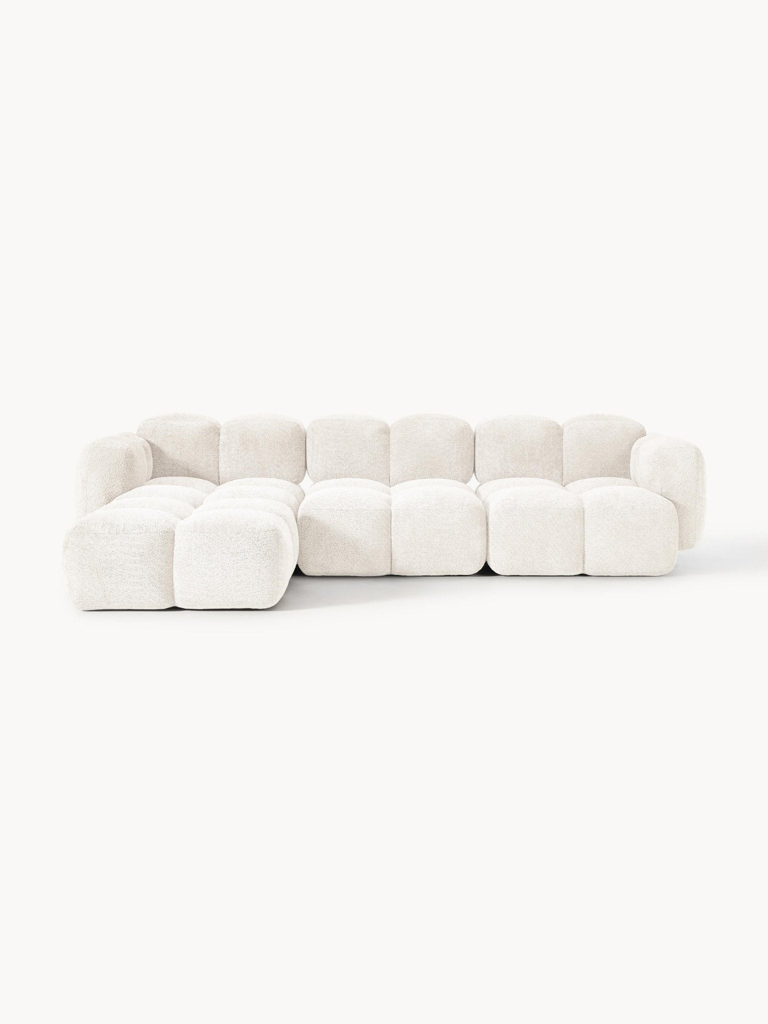 Tayla Modüler 4'Lü Koltuk Seti Ve Puf Teddy Bouclé