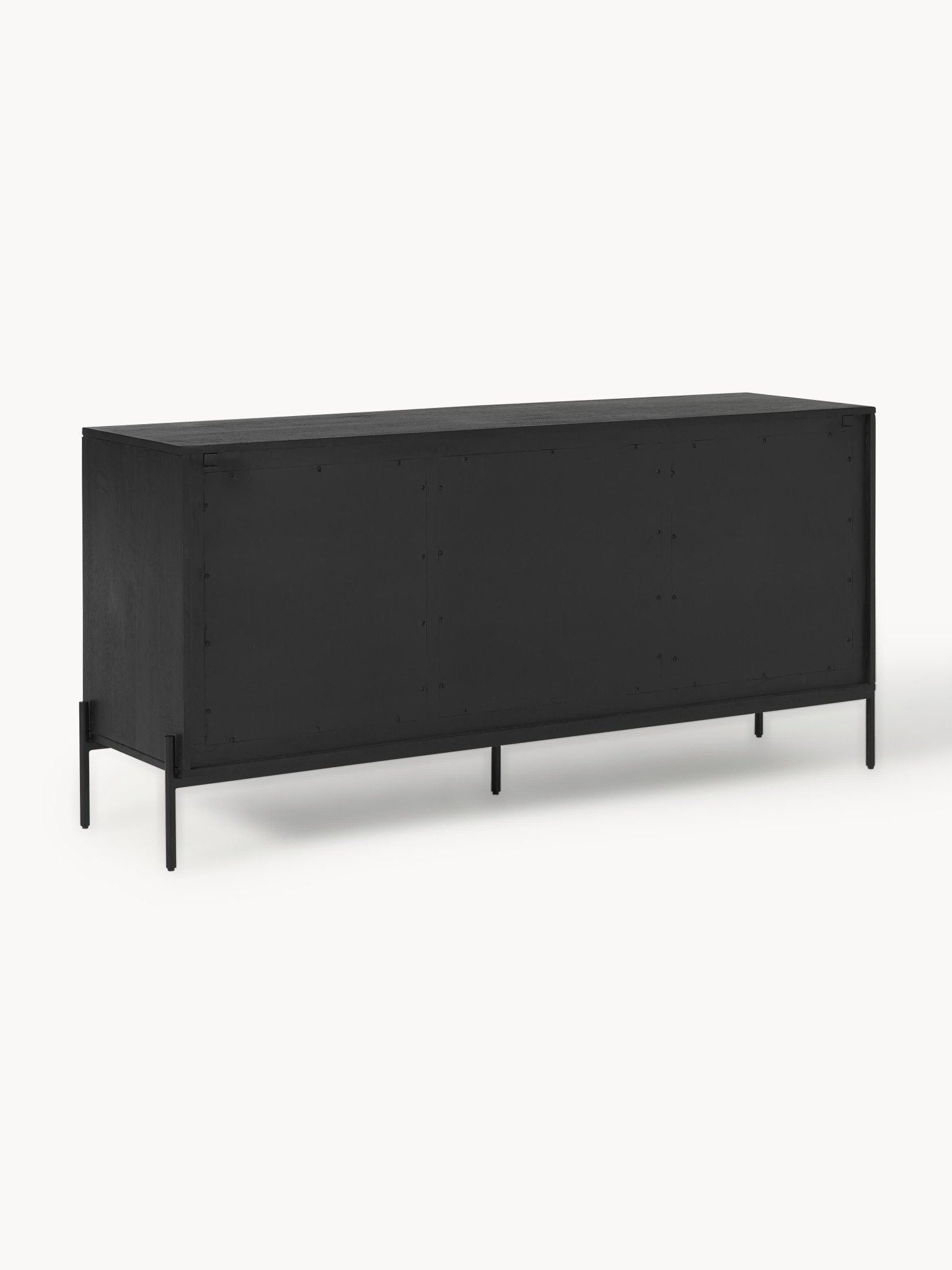 Viyana Rattan Detaylı Masif Ahşap Konsol 165Cm