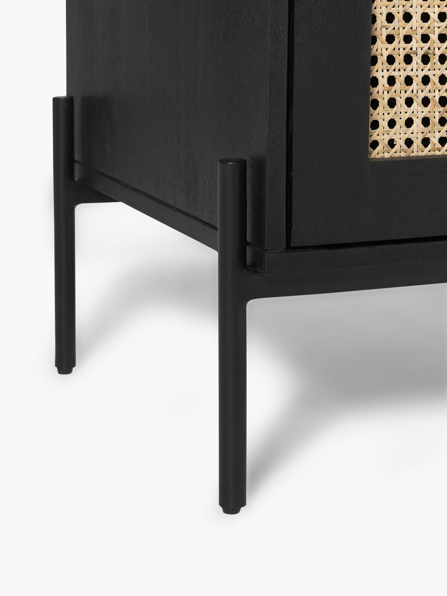 Viyana Rattan Detaylı Masif Ahşap Konsol 165Cm
