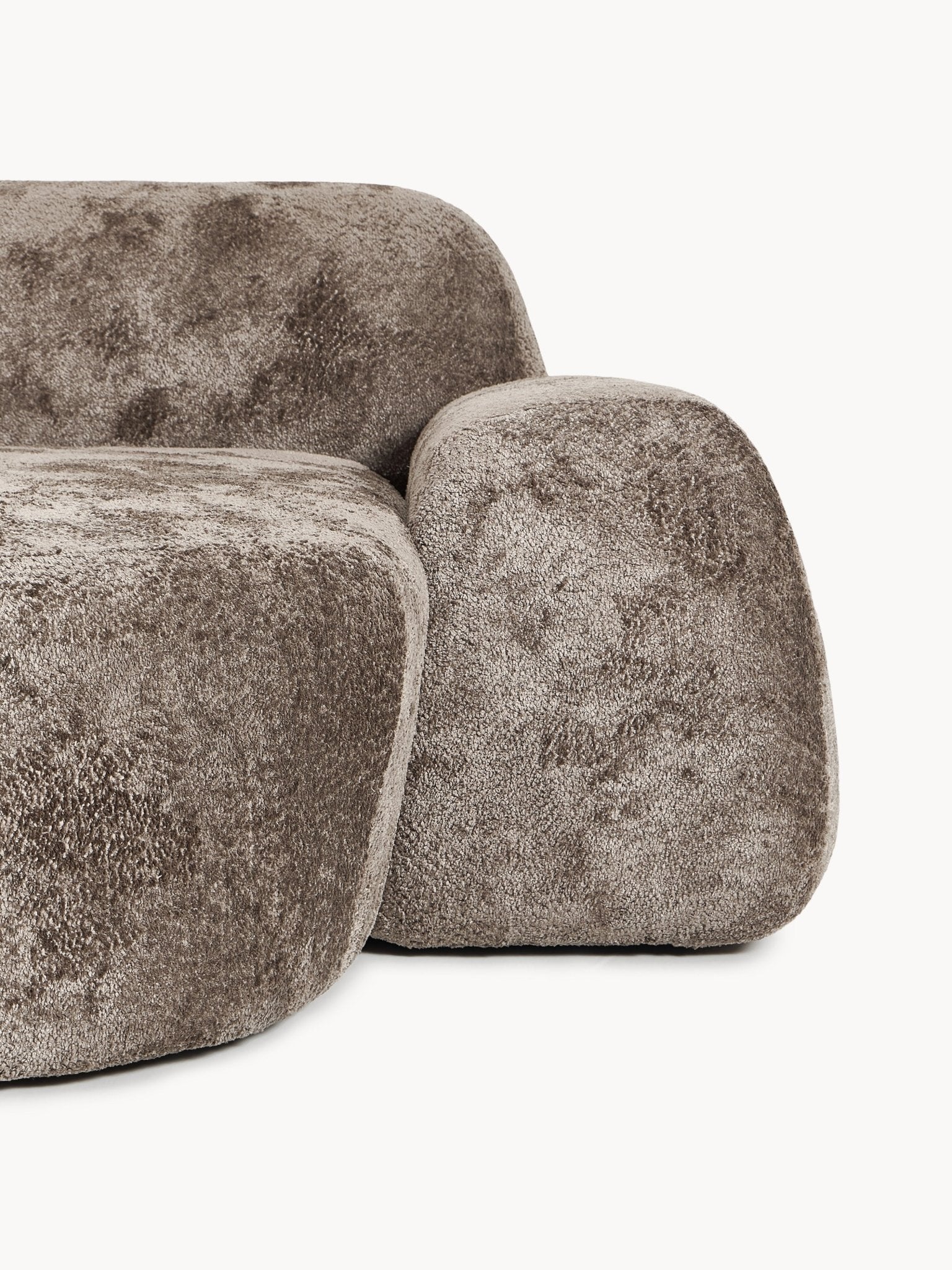 Wolke Modüler Köşe Koltuk 4-Kişilik Teddy Buklet Şezlonglu