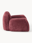 Wolke Teddy Bouclé Lounge Koltuğu Bordeaux Lüks Modern Tasarım