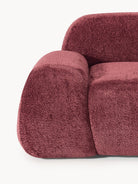Wolke Teddy Bouclé Lounge Koltuğu Bordeaux Lüks Modern Tasarım