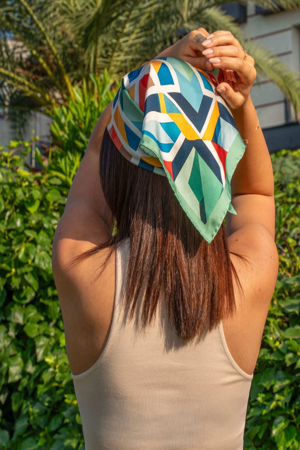 Crystal Glow %100 İpek Fular - 2