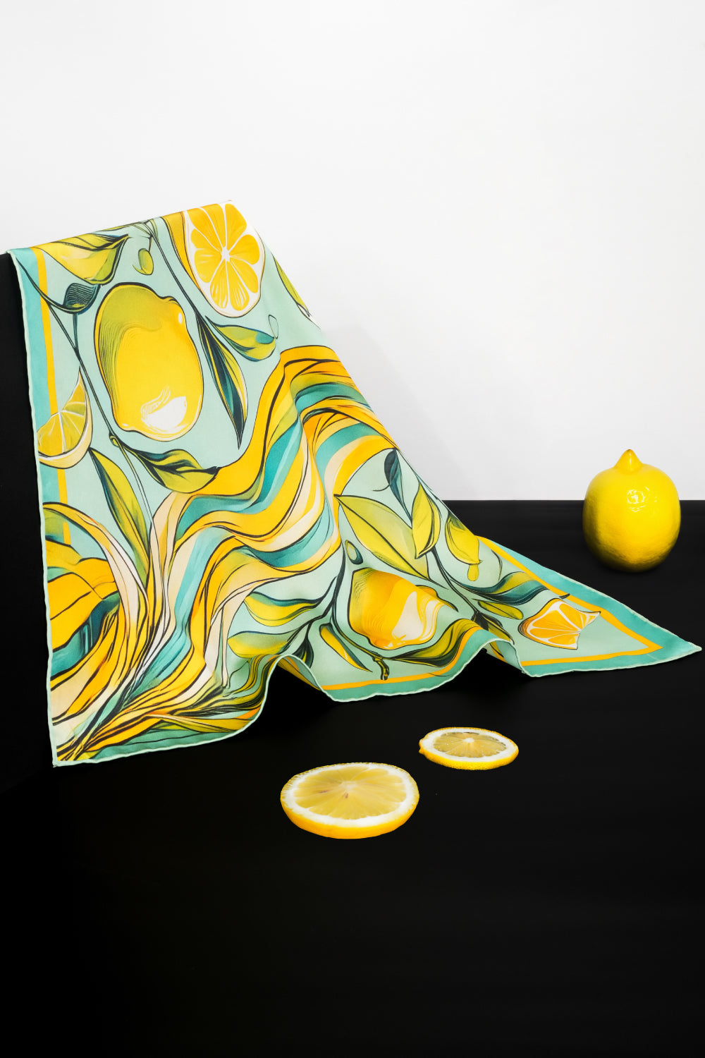 Lemon Daze %100 İpek Fular - 4