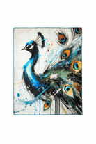 Peacock Grace %100 İpek Fular - 1