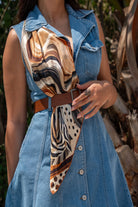 Wild Duality %100 İpek Fular - 4