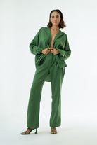 Vifafi-Flora Yeşil Palazzo Pantolon-Pantolon-2-Milagron.com