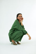 Vifafi-Flora Yeşil Palazzo Pantolon-Pantolon-3-Milagron.com