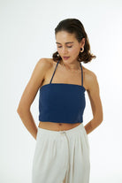Vifafi-Ocean Lacivert Crop Top-Crop Top-2-Milagron.com