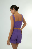 Vifafi-Purple Royal Mor Crop-Crop Top-1-Milagron.com