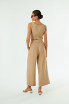 Vifafi-Sahara Krem Crop Top-Crop Top-3-Milagron.com