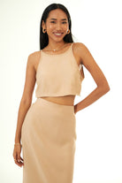 Vifafi-Sahara Krem Crop Top-Crop Top-4-Milagron.com