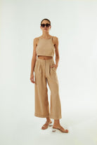 Vifafi-Sahara Krem Crop Top-Crop Top-6-Milagron.com